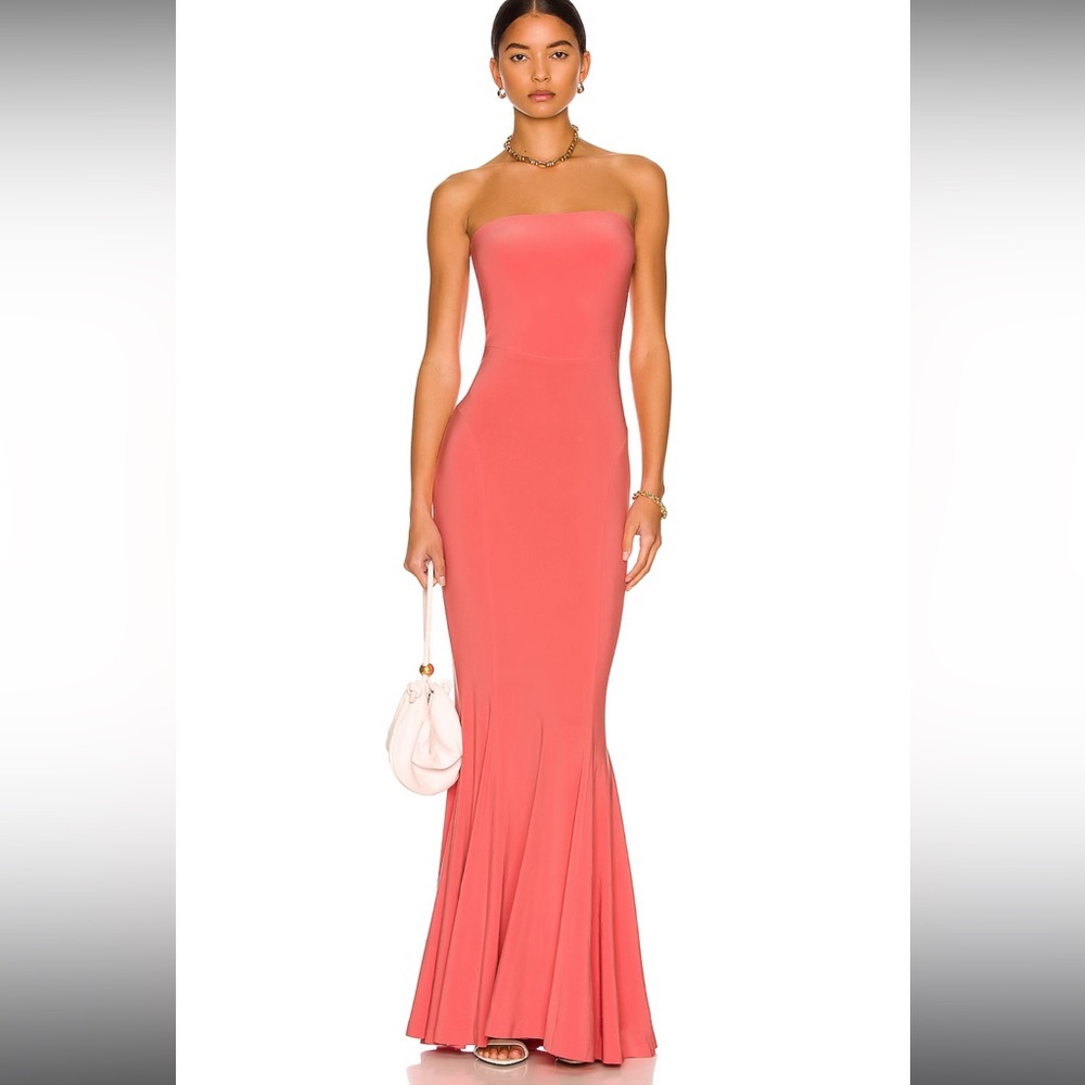 Norma Kamali Strapless Fishtail Gown